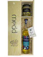 Spiced Mead in a Gift Box with Jar of Welsh Honey: Grugiar Ddu - Black Grouse 500ml