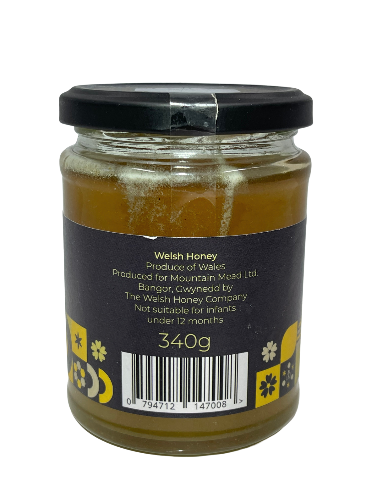 Welsh Honey Gift Set 340g With Wooden Honey Drizzler and Bee Decoration