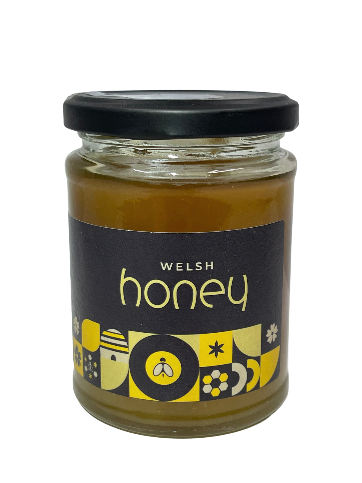 Welsh Honey Gift Set 340g With Wooden Honey Drizzler and Bee Decoration
